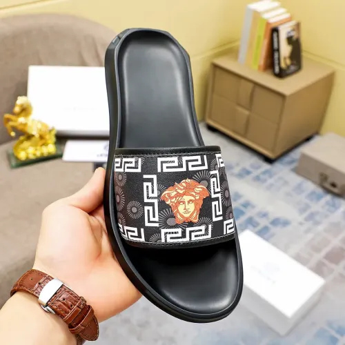 Replica Versace Slippers For Men #1434235 $45.00 USD for Wholesale