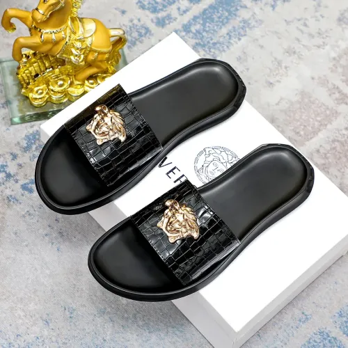 Wholesale Versace Slippers For Men #1434236 $45.00 USD, Wholesale Quality Replica Versace Slippers