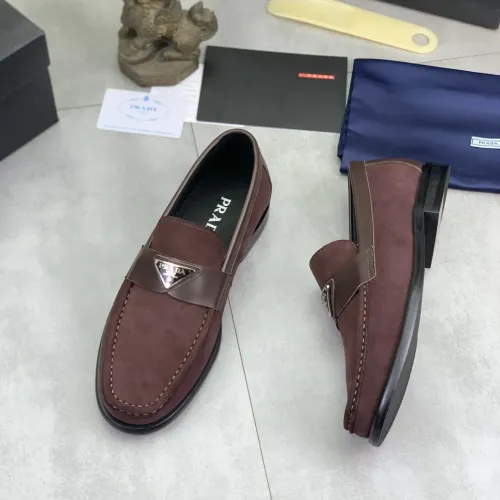 Wholesale Prada Leather Shoes For Men #1434247 $102.00 USD, Wholesale Quality Replica Prada Leather Shoes