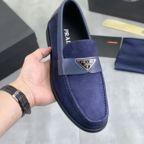Replica Prada Leather Shoes For Men #1434248 $102.00 USD for Wholesale