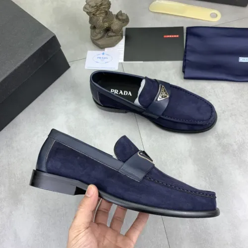 Replica Prada Leather Shoes For Men #1434248 $102.00 USD for Wholesale