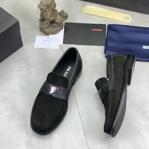 Wholesale Prada Leather Shoes For Men #1434249 $102.00 USD, Wholesale Quality Replica Prada Leather Shoes