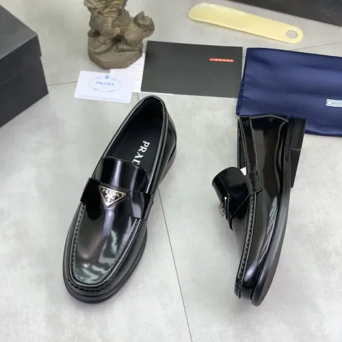 Wholesale Prada Leather Shoes For Men #1434251 $102.00 USD, Wholesale Quality Replica Prada Leather Shoes
