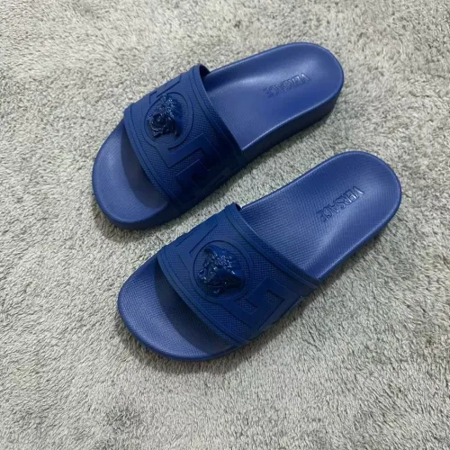 Replica Versace Slippers For Men #1434378 $52.00 USD for Wholesale