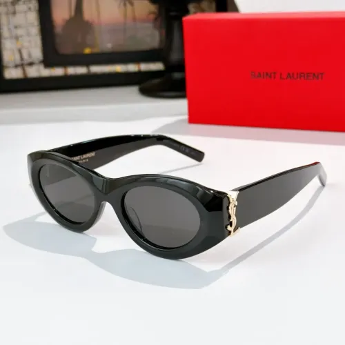 Wholesale Yves Saint Laurent YSL AAA Quality Sunglasses #1434383 $60.00 USD, Wholesale Quality Replica Yves Saint Laurent YSL AAA Quality Sunglasses