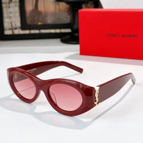 Wholesale Yves Saint Laurent YSL AAA Quality Sunglasses #1434391 $60.00 USD, Wholesale Quality Replica Yves Saint Laurent YSL AAA Quality Sunglasses