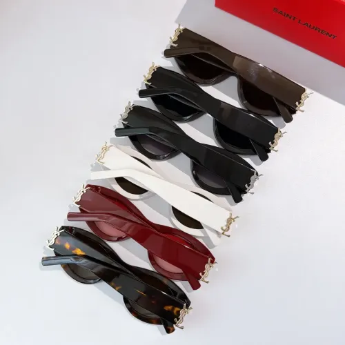 Replica Yves Saint Laurent YSL AAA Quality Sunglasses #1434391 $60.00 USD for Wholesale