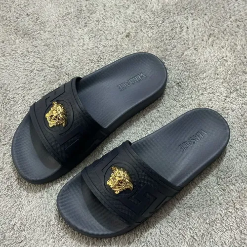 Replica Versace Slippers For Men #1434442 $52.00 USD for Wholesale