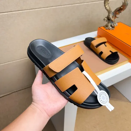Replica Hermes Slippers For Men #1434510 $56.00 USD for Wholesale