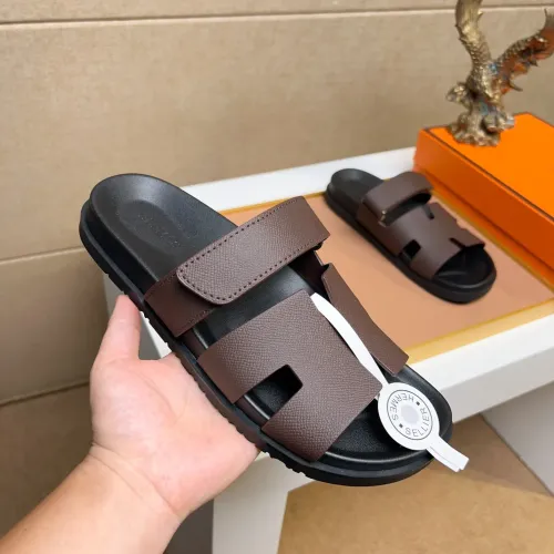 Replica Hermes Slippers For Men #1434525 $56.00 USD for Wholesale