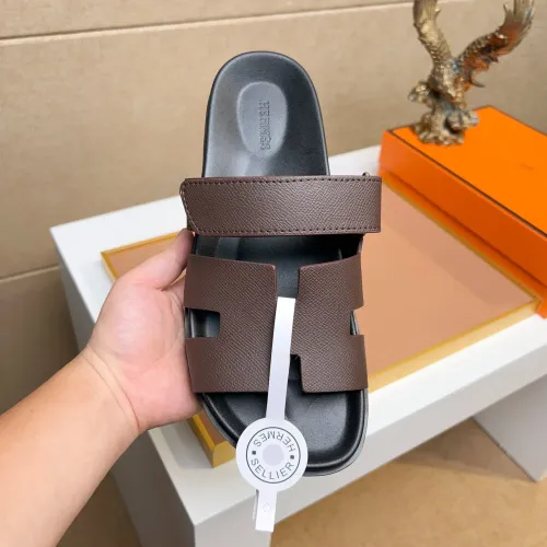 Replica Hermes Slippers For Men #1434525 $56.00 USD for Wholesale