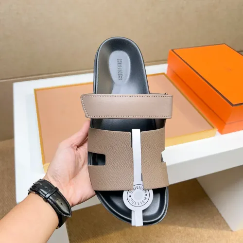 Replica Hermes Slippers For Men #1434533 $56.00 USD for Wholesale