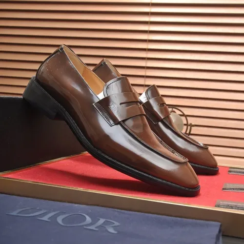 Replica Christian Dior Leather Shoes For Men #1434538 $115.00 USD for Wholesale