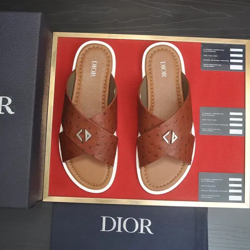 Replica Christian Dior Slippers For Men #1434556 $52.00 USD for Wholesale