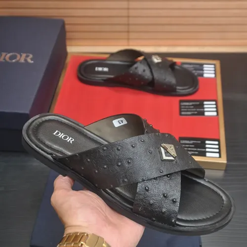 Replica Christian Dior Slippers For Men #1434557 $52.00 USD for Wholesale
