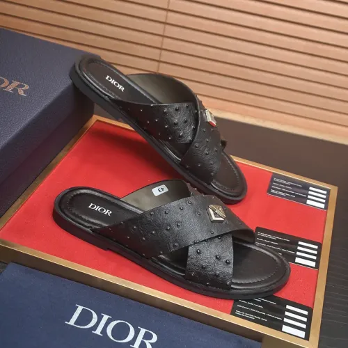 Replica Christian Dior Slippers For Men #1434557 $52.00 USD for Wholesale