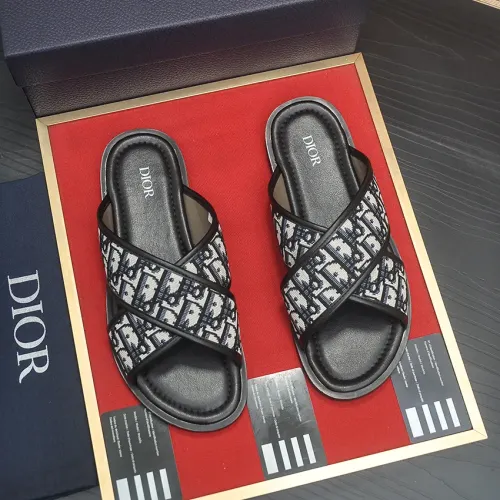Replica Christian Dior Slippers For Men #1434563 $52.00 USD for Wholesale