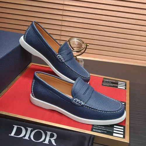 Replica Christian Dior Leather Shoes For Men #1434693 $102.00 USD for Wholesale