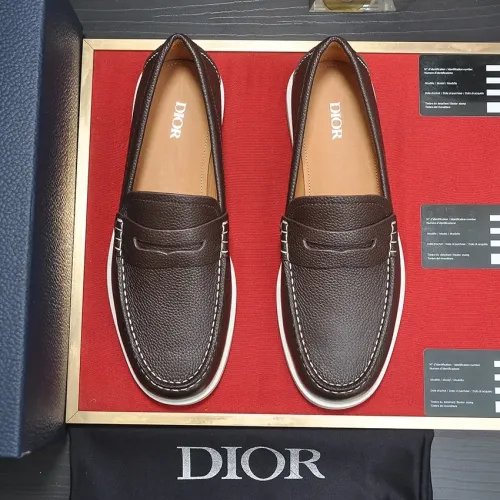 Replica Christian Dior Leather Shoes For Men #1434694 $102.00 USD for Wholesale