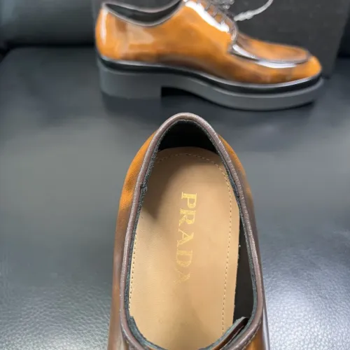 Replica Prada Leather Shoes For Men #1434747 $150.00 USD for Wholesale