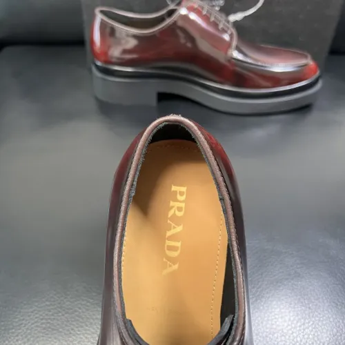 Replica Prada Leather Shoes For Men #1434748 $150.00 USD for Wholesale