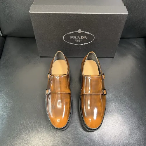 Replica Prada Leather Shoes For Men #1434751 $150.00 USD for Wholesale
