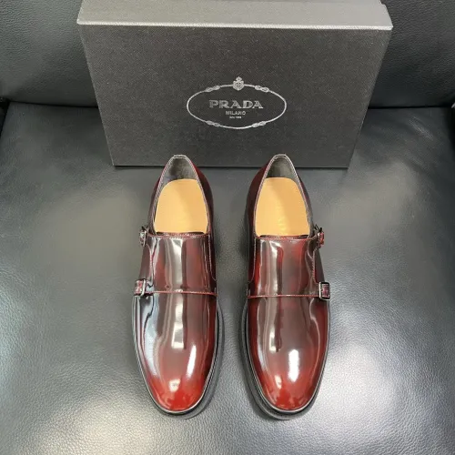 Replica Prada Leather Shoes For Men #1434752 $150.00 USD for Wholesale