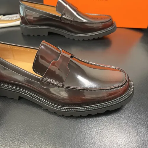 Replica Hermes Leather Shoes For Men #1434754 $125.00 USD for Wholesale