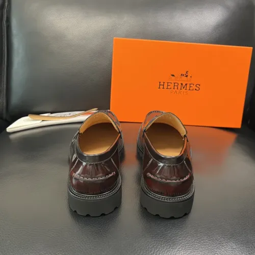 Replica Hermes Leather Shoes For Men #1434754 $125.00 USD for Wholesale