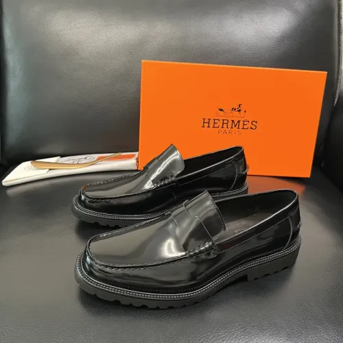 Wholesale Hermes Leather Shoes For Men #1434755 $125.00 USD, Wholesale Quality Replica Hermes Leather Shoes