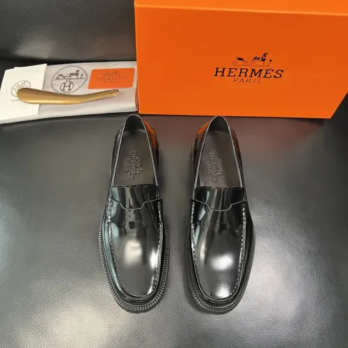 Replica Hermes Leather Shoes For Men #1434755 $125.00 USD for Wholesale