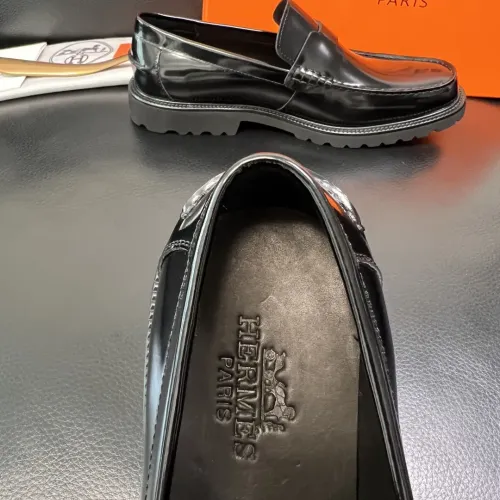 Replica Hermes Leather Shoes For Men #1434755 $125.00 USD for Wholesale