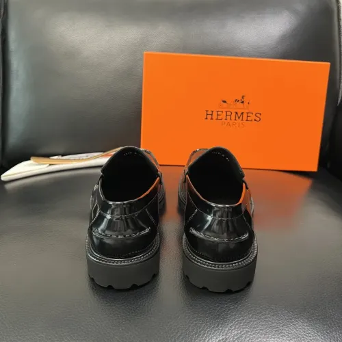 Replica Hermes Leather Shoes For Men #1434755 $125.00 USD for Wholesale