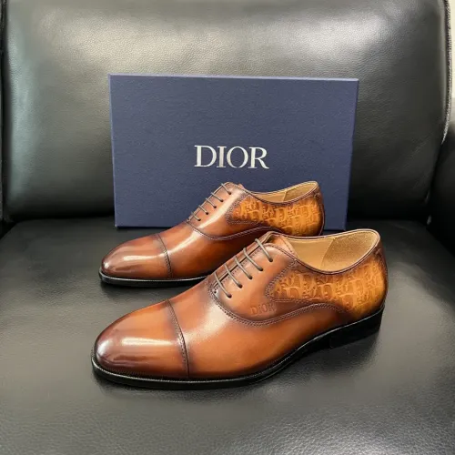 Wholesale Christian Dior Leather Shoes For Men #1434761 $165.00 USD, Wholesale Quality Replica Christian Dior Leather Shoes