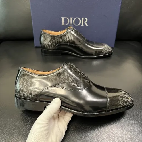 Replica Christian Dior Leather Shoes For Men #1434763 $165.00 USD for Wholesale