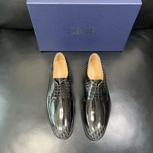 Replica Christian Dior Leather Shoes For Men #1434764 $165.00 USD for Wholesale