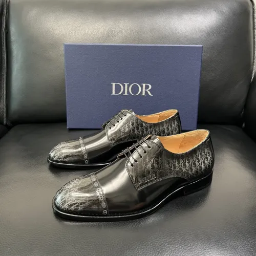 Wholesale Christian Dior Leather Shoes For Men #1434767 $165.00 USD, Wholesale Quality Replica Christian Dior Leather Shoes
