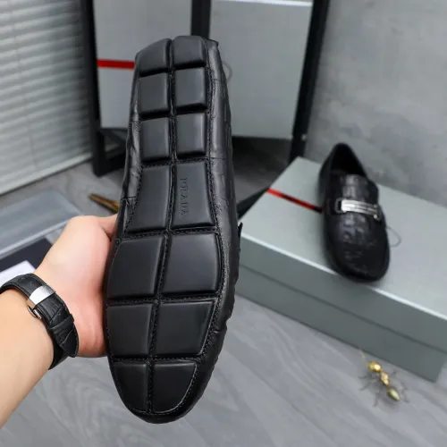 Replica Prada Leather Shoes For Men #1434768 $76.00 USD for Wholesale