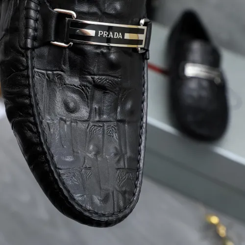 Replica Prada Leather Shoes For Men #1434768 $76.00 USD for Wholesale