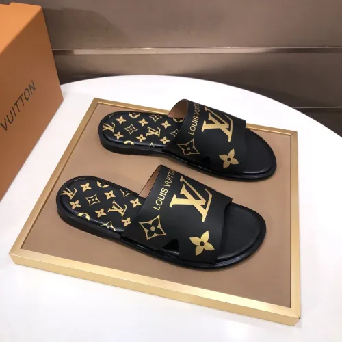 Wholesale Louis Vuitton Slippers For Men #1434847 $52.00 USD, Wholesale Quality Replica Louis Vuitton Slippers