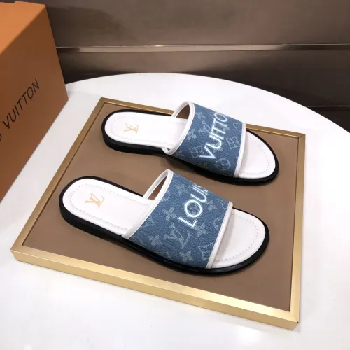 Wholesale Louis Vuitton Slippers For Men #1434850 $52.00 USD, Wholesale Quality Replica Louis Vuitton Slippers
