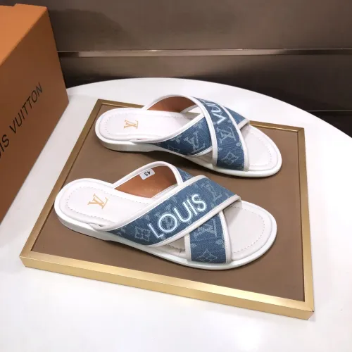 Wholesale Louis Vuitton Slippers For Men #1434853 $52.00 USD, Wholesale Quality Replica Louis Vuitton Slippers