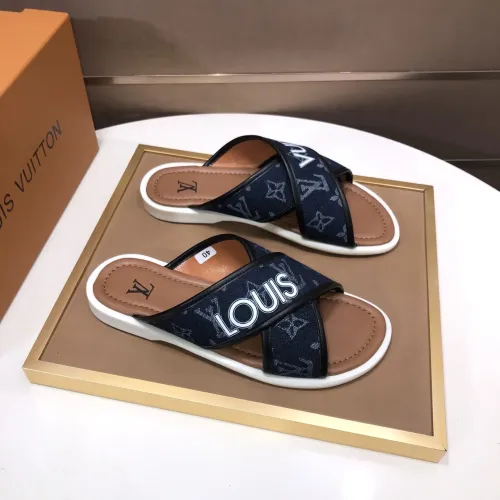 Wholesale Louis Vuitton Slippers For Men #1434854 $52.00 USD, Wholesale Quality Replica Louis Vuitton Slippers