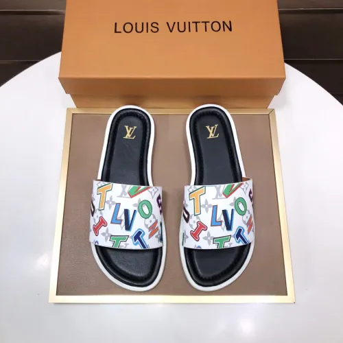 Wholesale Louis Vuitton Slippers For Men #1434858 $52.00 USD, Wholesale Quality Replica Louis Vuitton Slippers