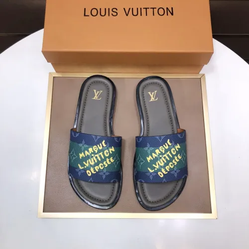 Wholesale Louis Vuitton Slippers For Men #1434861 $52.00 USD, Wholesale Quality Replica Louis Vuitton Slippers