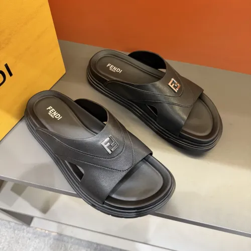 Replica Fendi Slippers For Men #1434870 $52.00 USD for Wholesale