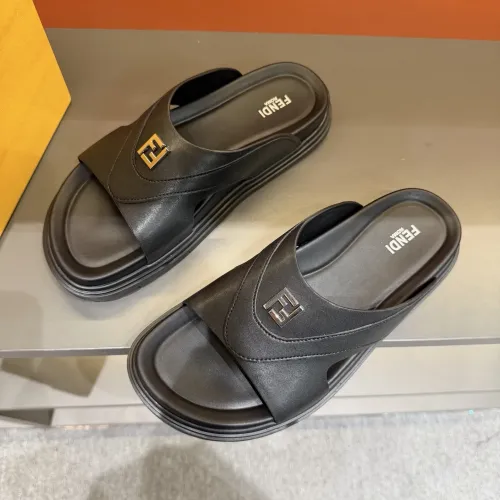 Replica Fendi Slippers For Men #1434870 $52.00 USD for Wholesale