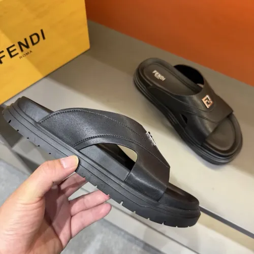 Replica Fendi Slippers For Men #1434870 $52.00 USD for Wholesale