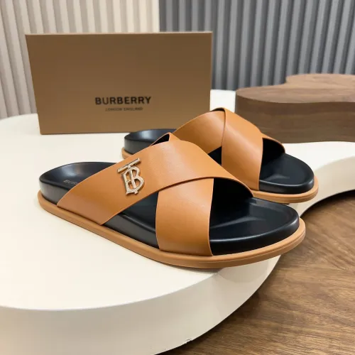 Wholesale Burberry Slippers For Men #1434916 $85.00 USD, Wholesale Quality Replica Burberry Slippers