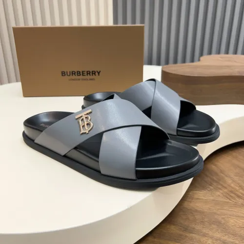 Wholesale Burberry Slippers For Men #1434920 $85.00 USD, Wholesale Quality Replica Burberry Slippers